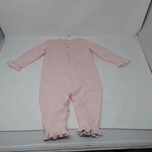 Zip Zap Girls Sweater Onsies Up to 9 Months Ruffle Hem Pink White Bow